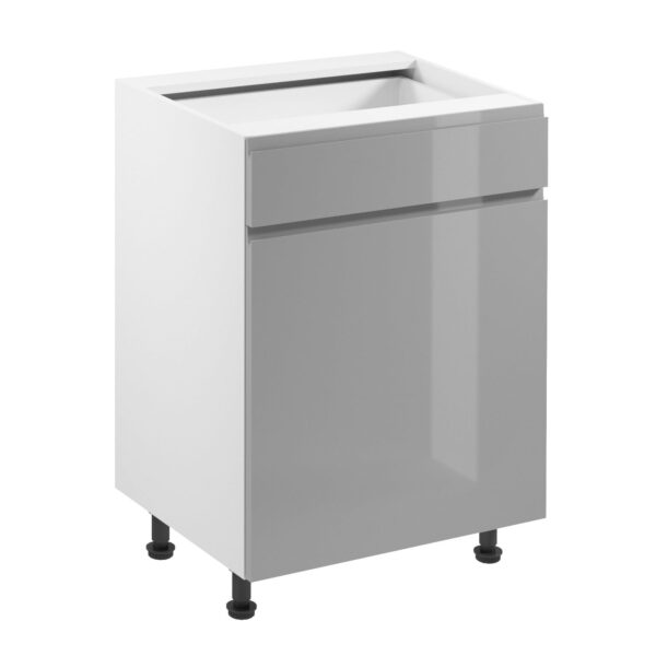 ASPEN GREY MAGASFÉNYŰ elemes konyhabútor ALSÓ ELEM 1 AJTÓS-1 FIÓKOS 60CM *Balos D60S1-L