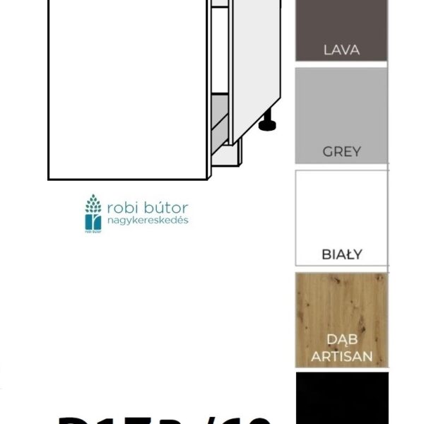 FLORENCE MAGASFÉNYŰ KONYHABÚTOR (D1ZR60) 1 FIÓKOS mosogatós szekrény 60 cm _elemes konyhabútor