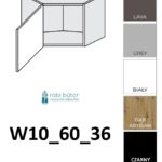EMPORIUM KONYHABÚTOR 1-ajtós FELSŐ sarokszekrény 60 cm (W10_60_36)