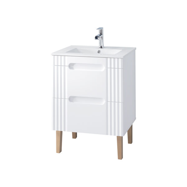 FIJI WHITE fürdőszoba bútor szett 60 cm – mosdóval (SET-FW LAVA 60CM)