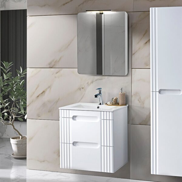 ...FIJI WHITE komplett fürdőszoba bútor szett 60 cm – mosdóval  SET-FW LAVA60CM ​​​​1