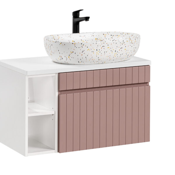 ICONIC ROSE komplett fürdőszoba bútor szett 80 cm – pultos tálmosdóval SET -ICR B 80 CM LILI-MW21  81-01 WHITE