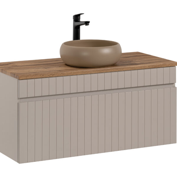 ICONIC CASHMERE komplett fürdőszoba bútor szett 100 cm – WIKI tál mosdóval SET - ICC B 100 CM WIKI-MC