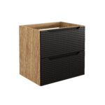 LUXOR BLACK fürdőszoba bútor mosdó alatti szekrény – 60 × 57 × 46 cm (82-60-2S)