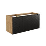LUXOR BLACK fürdőszoba bútor mosdó alatti szekrény – 120 × 57 × 46 cm (82-120-3D)