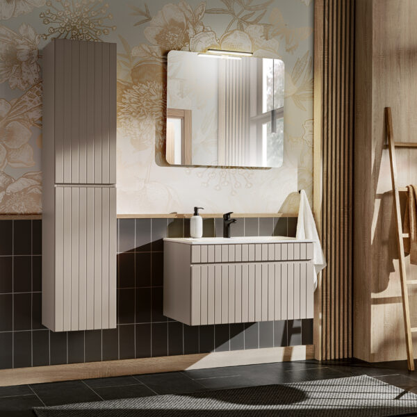 ICONIC CASHMERE komplett fürdőszoba bútor szett 80 cm – SKY beépített mosdóval SET - ICC SKY 80CM