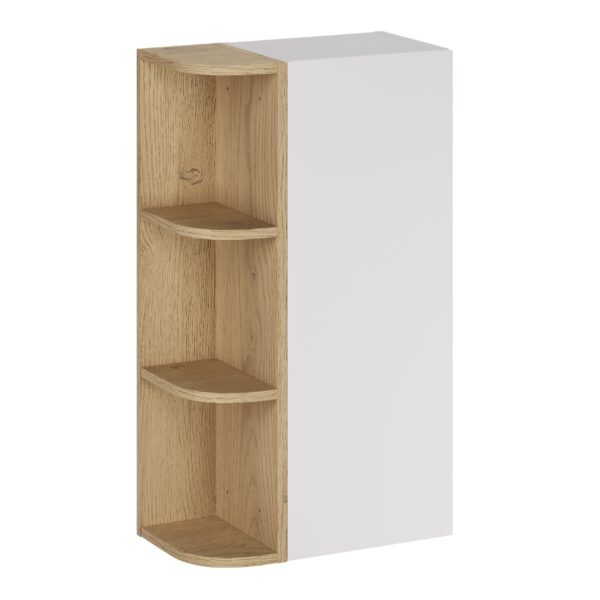 ASTER WHITE komplett fürdőszoba bútor szett – félszekrénnyel + polcelemekkel (SET-ASW SP URSM)