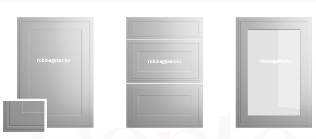 DIAMANTE elemes konyhabútor 1-ajtós FELSŐ szekrény 50cm (W6B50_HK_aventos)_elemes konyhabútor DIAMANTE keretes konyhabútor frontprofilok – ajtó, fiókelő és üveges vitrinfront minták