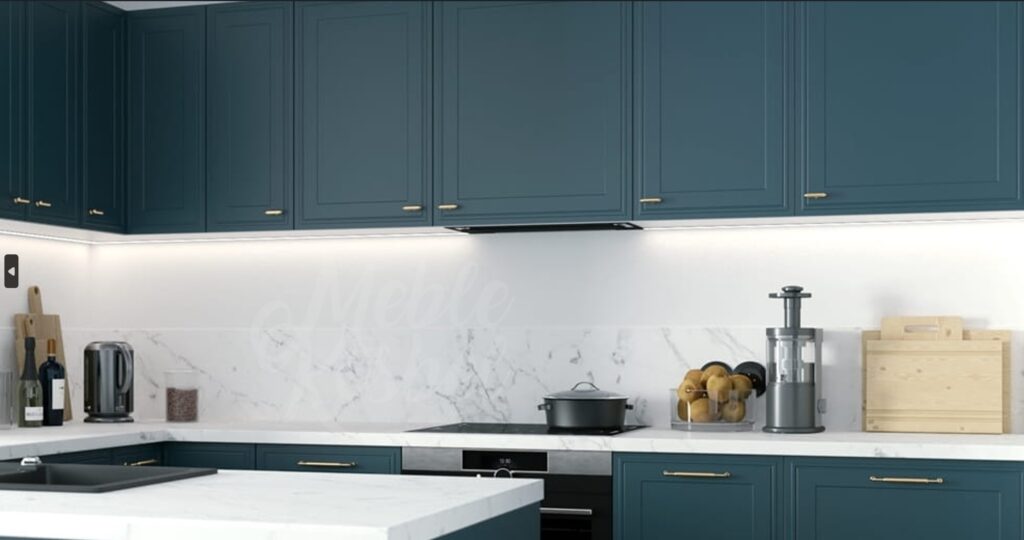 DIAMANTE elemes konyhabútor 1-ajtós FELSŐ szekrény 50cm (W6B50_HK_aventos)_elemes konyhabútor Moduláris konyhabútor felső szekrénysor – DIAMANTE matt keretes frontok, letisztult fehér falpanel