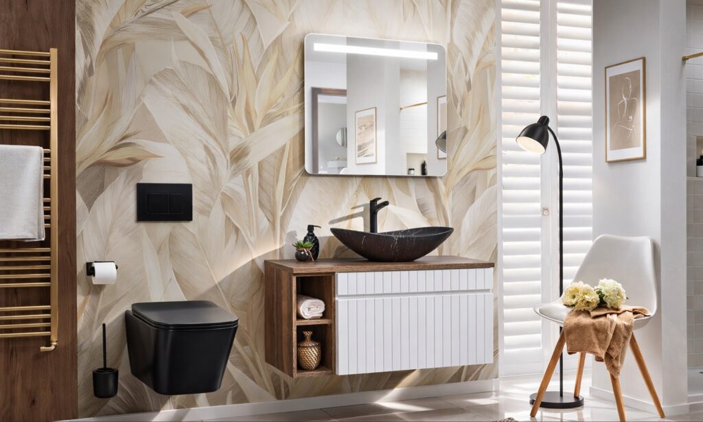 FALI WC FEKETE (E-1060A) WALL HUNG TOILET BLACK ( E-1060A ) Fekete rimless fali WC – fali WC csésze perem nélküli kivitelben, elegáns enteriőrben