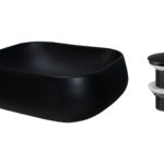 Pultra ültethető mosdó mosdótál 45×40 cm – Fehér SET-NIKA MB T201MBG-3-MP
