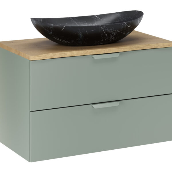 ASTER GREEN Fürdőszoba bútor szett 80cm pulttal és pultra ültethető Lena mosdótállal – SET-ASG B CREMONA 80CM UN LENA