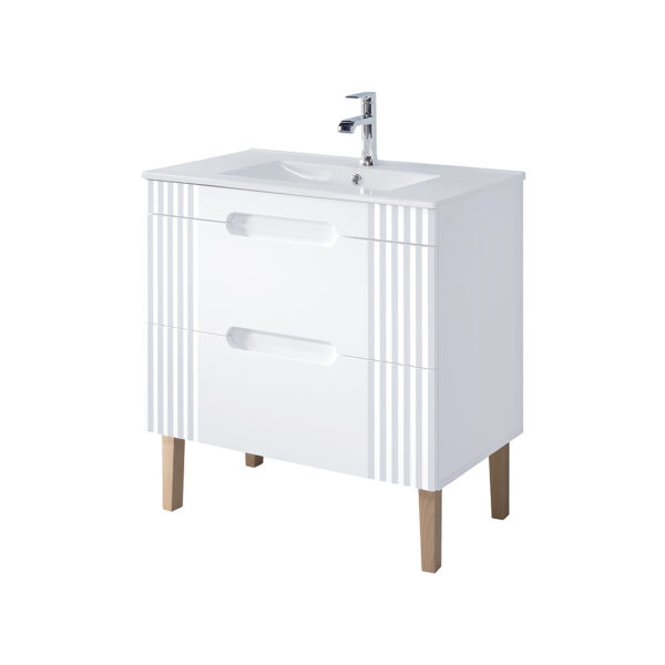 FIJI WHITE fürdőszoba bútor szett 80 cm – mosdóval (SET-FW LAVA 80CM)