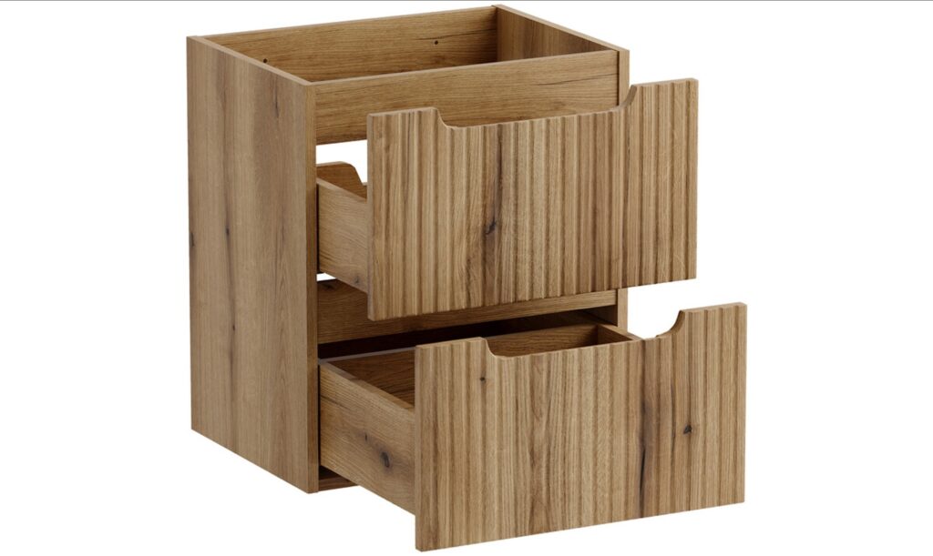 NOVA WHITE mosdószekrény 80 cm, 2 ajtó – NOVA WHITE 82-80-2D Tölgy mosdószekrény fiókos