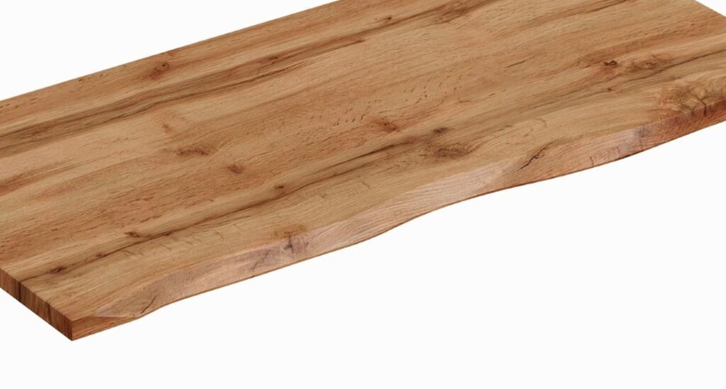 Fa mintás mosdószekrény pultlap termékfotó fehér háttéren – íves kivágással