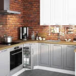 EMPORIUM grey stone sarok konyhabútor fa munkalappal