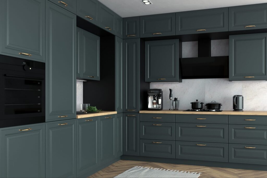 FIRENZE elemes konyhabútor 1-ajtós FELSŐ szekrény 50cm (W6B50_HK_aventos)_elemes konyhabútor FIRENZE elemes sarok konyhabútor sötét festett frontokkal