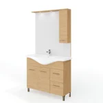 Rubino 105 cm fürdőszoba bútor 4817+4825D Rovere Naturale