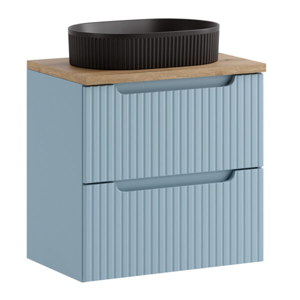 NOVA DENIM komplett fürdőszoba bútor szett 60 cm – BEYOND pultra szerelhető mosdóval SET-NOD B OAK 60CM S UN BEYOND