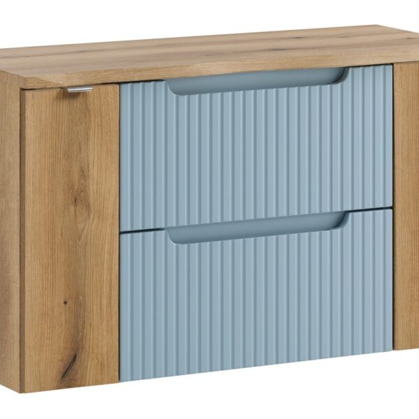 NOVA DENIM komplett fürdőszoba bútor szett 100 cm – asztallappal SET-NOD B NAT OAK 100CM S