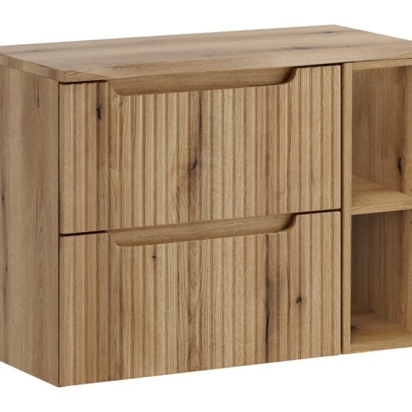 NOVA COAST EVOKE komplett fürdőszoba bútor szett 80 cm – natúr tölgy munkalappal – SET-NOCE B NAT OAK 80CM S