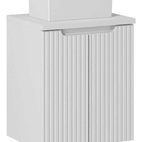 NOVA WHITE Fürdőszoba bútor 50 cm-es bútorgarnitúra pultra szerelhető mosdóval – SET-NOW B WHITE 50CM D UN GAJA 35 NW