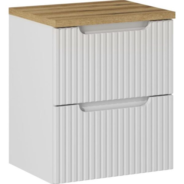 NOVA WHITE Fürdőszoba bútor 50 cm-es bútorgarnitúra – SET-NOW B OAK 50CM S NW