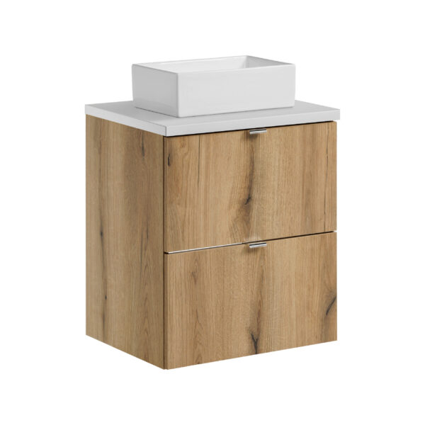 NOVA OAK komplett fürdőszoba bútor szett 50 cm – GAJA tál mosdóval SET-NOA B WHITE 50CM S UN GAJA 35 SW