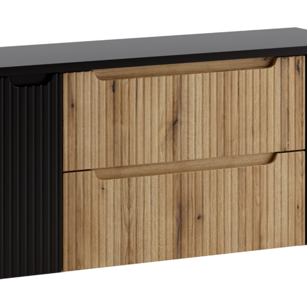 NOVA COAST EVOKE komplett fürdőszoba bútor szett 120 cm – fekete munkalappal – SET-NOCE B BLACK 120CM S