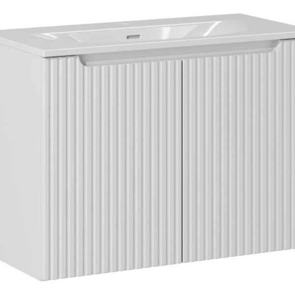 NOVA WHITE Fürdőszoba bútor 80 cm-es bútorgarnitúra – SET-NOW 80CM D SKY 80 NW