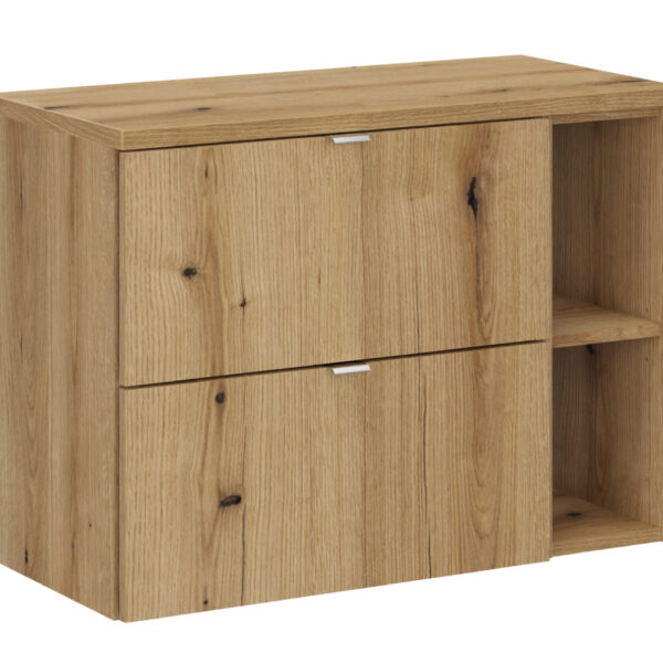 NOVA OAK komplett fürdőszoba bútor szett 80 cm – oldalszekrénnyel SET-NOA B OAK 80CM S LR