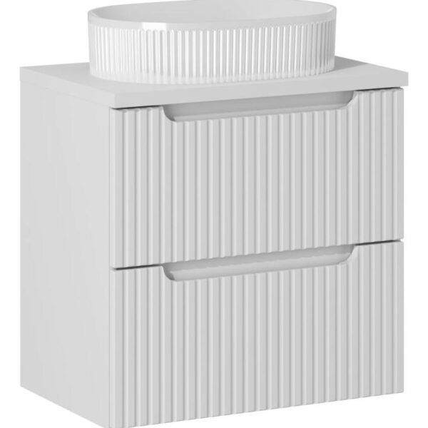 NOVA WHITE Fürdőszoba bútor 60 cm-es bútorgarnitúra pultra szerelhető mosdóval – SET-NOW B WHITE 60CM S BEYOND 5 WH NW