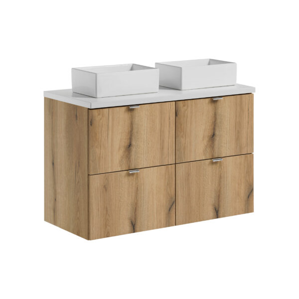 NOVA OAK komplett fürdőszoba bútor szett 100 cm – GAJA tál mosdóval SET-NOA B WHITE 100CM S UN GAJA SW