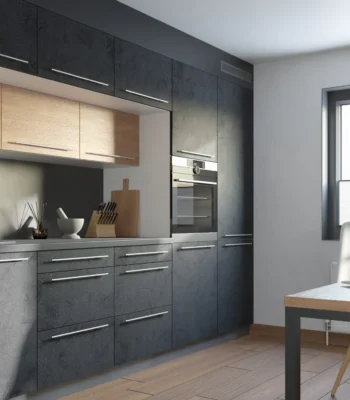 MALMO konyhabútor frontszíne ARES BLACK DAB HALIFAX