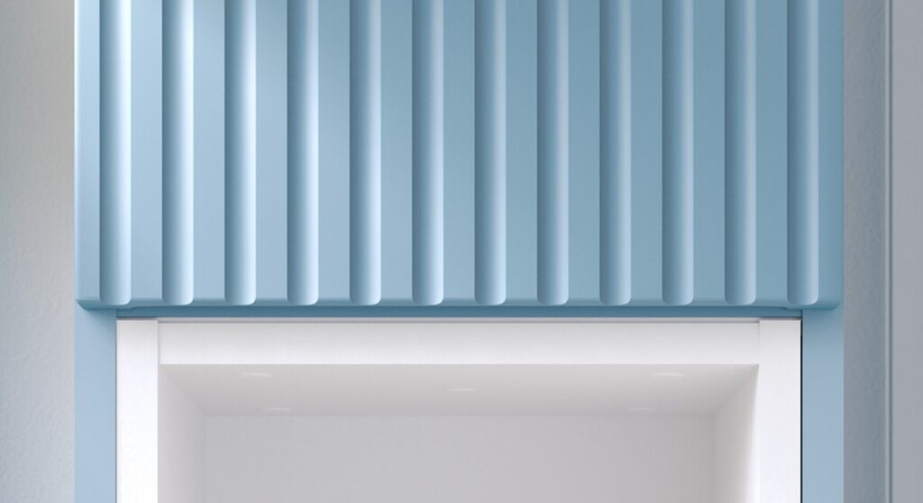 NOVA DENIM Mosdószekrény 60 cm 2 fiókos fürdőszoba bútor – NOVA DENIM 82-60-40-2S NOVA DENIM magas szekrény nyitott ajtóval és belső polcokkal