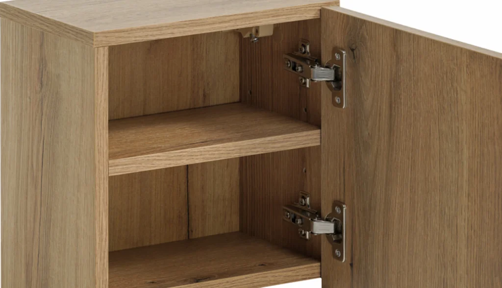 NOVA OAK kétajtós szekrény belső polcos kialakítással