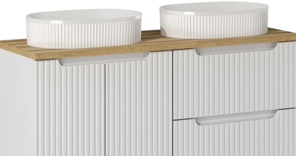 fürdőszoba bútor fiók bordázott fronttal