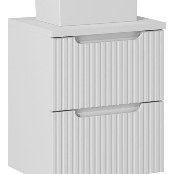 NOVA WHITE Fürdőszoba bútor 50 cm-es bútorgarnitúra pultra szerelhető mosdóval – SET-NOW B WHITE 50CM UN GAJA 35 NW