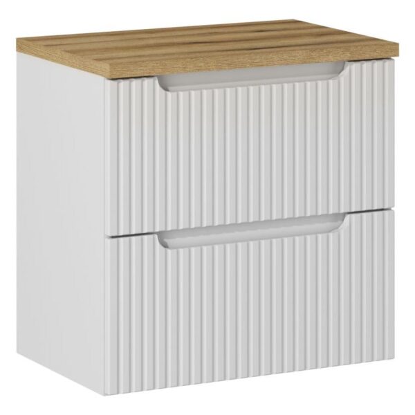 NOVA WHITE Fürdőszoba bútor 60 cm-es bútorgarnitúra – SET-NOW B OAK 60CM S NW