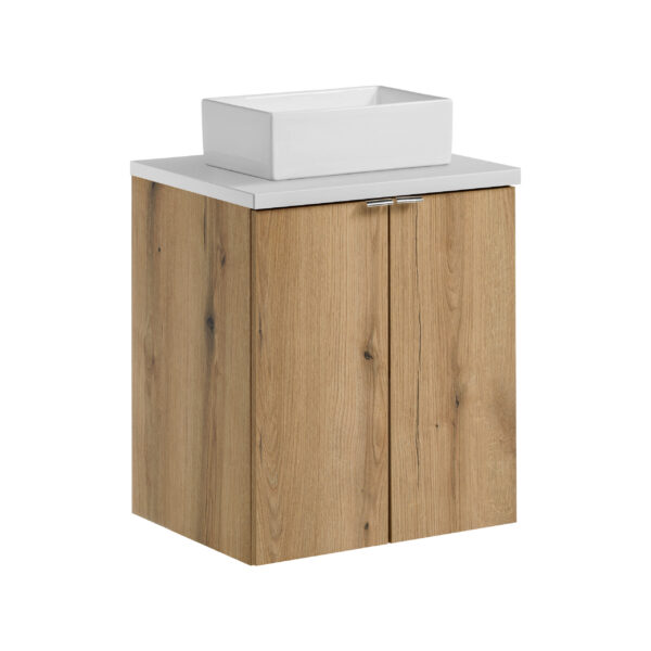 NOVA OAK komplett fürdőszoba bútor szett 50 cm – GAJA tál mosdóval SET-NOA B WHITE 50CM D UN GAJA 35 SW