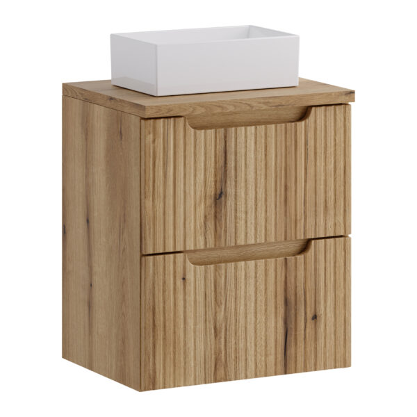 NOVA COAST EVOKE komplett fürdőszoba bútor szett 50 cm – GAJA mosdóval – SET-NOCE B OAK 50CM S UN GAJA