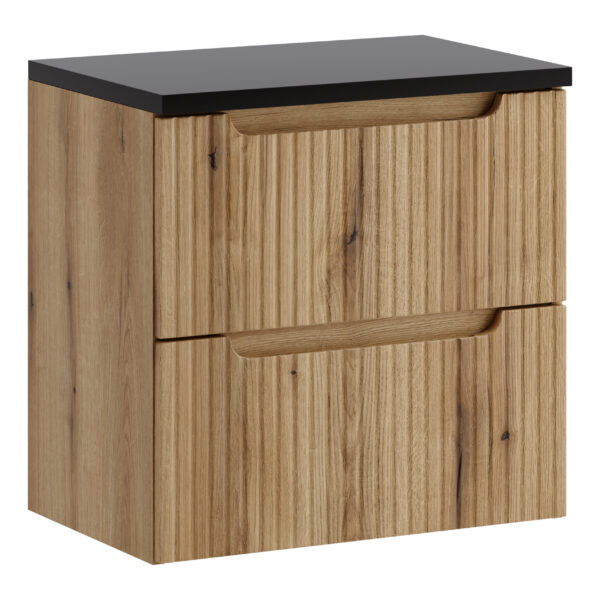 NOVA COAST EVOKE komplett fürdőszoba bútor szett 60 cm – fekete munkalappal – SET-NOCE B BLACK S 60CM