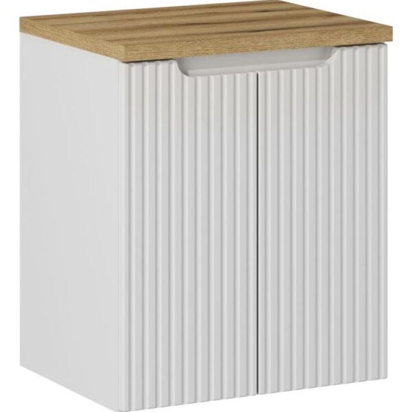 NOVA WHITE Fürdőszoba bútor 50 cm-es bútorgarnitúra – SET-NOW B OAK 50CM D NW