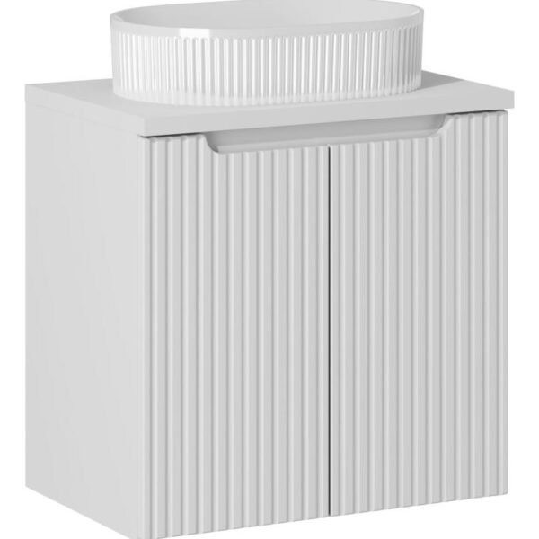 NOVA WHITE Fürdőszoba bútor 60 cm-es bútorgarnitúra pultra szerelhető mosdóval – SET-NOW B WHITE 60CM D UN BEYOND 5 WH NW