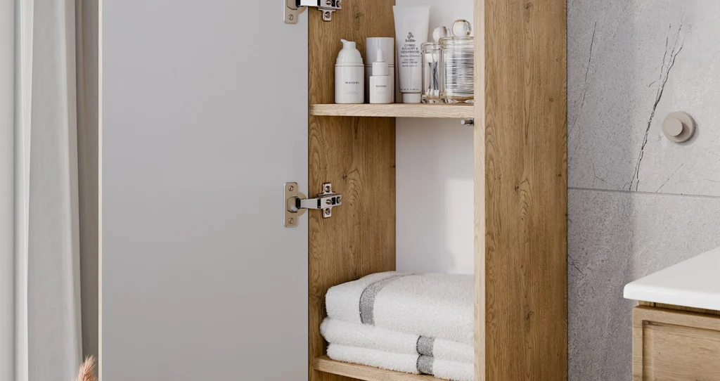 TERRA CREMONA fürdőszoba bútor szett 120 cm – SET-TEC B CREMONA 120CM nyitott fürdőszoba szekrény polcokkal
