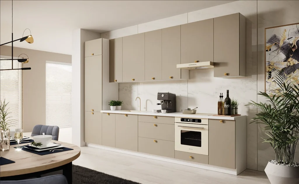 BONN AKRYL MATT Stone Grey modern konyhabútor