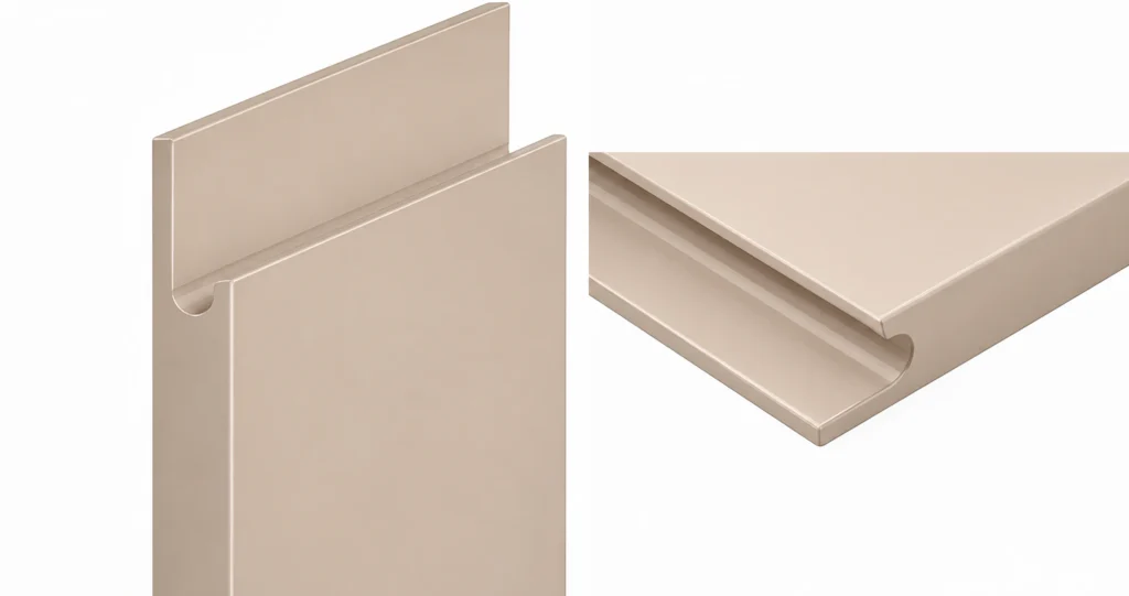 CARRINI KONYHABÚTOR CASHMERE MAGASFÉNYŰ AKRYL D1ZA60 1 FIÓKOS mosogatós szekrény 60 cm CARRINI cashmere magasfényű akryl MDF front és mart fogantyú részlet