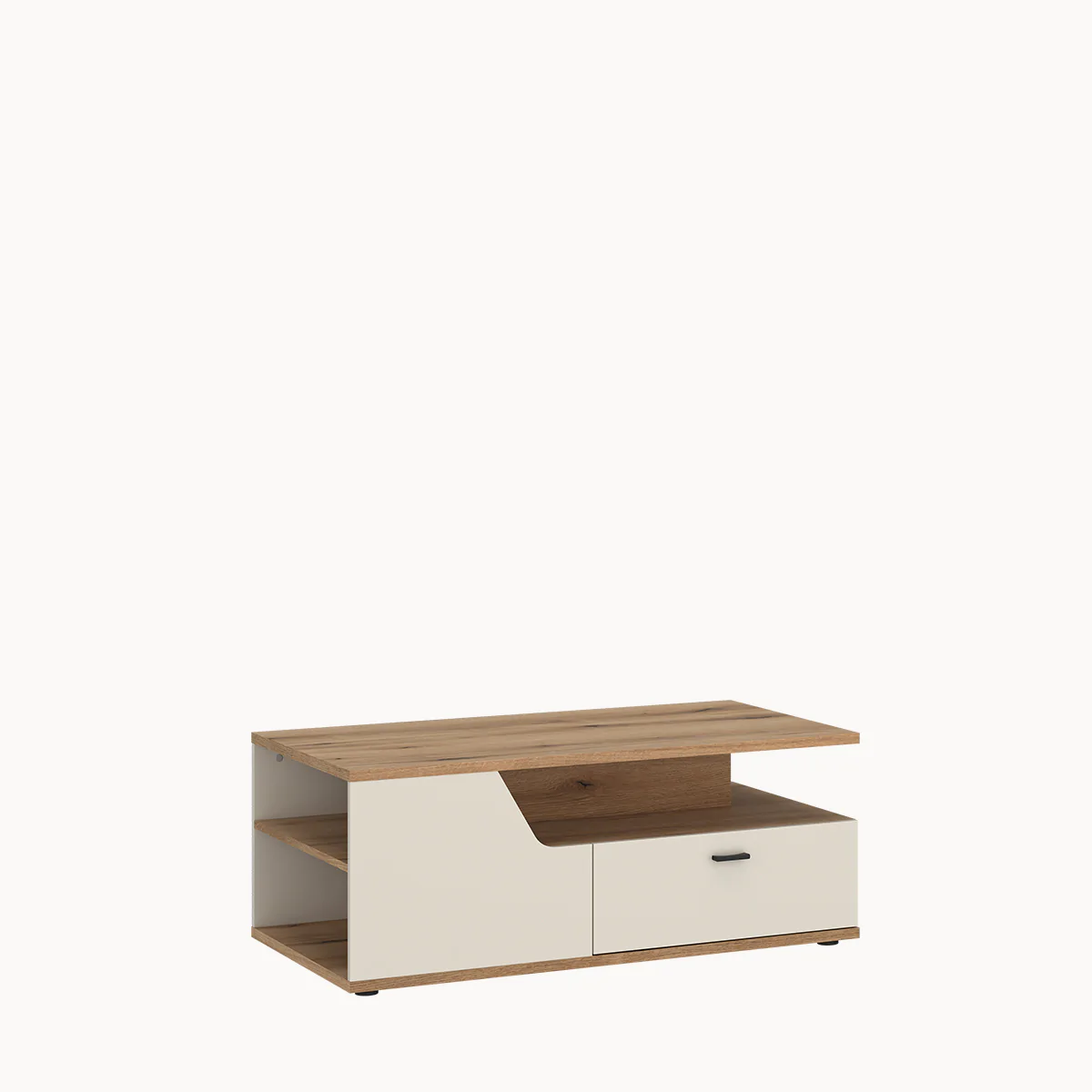 CUT OUT CTUT01 fiókos dohányzóasztal – kasmír és Coast Evoke tölgy kasmír és Coast Evoke tölgy színben, 110 × 44,5 × 65 cm – dohányzóasztal nappaliba
