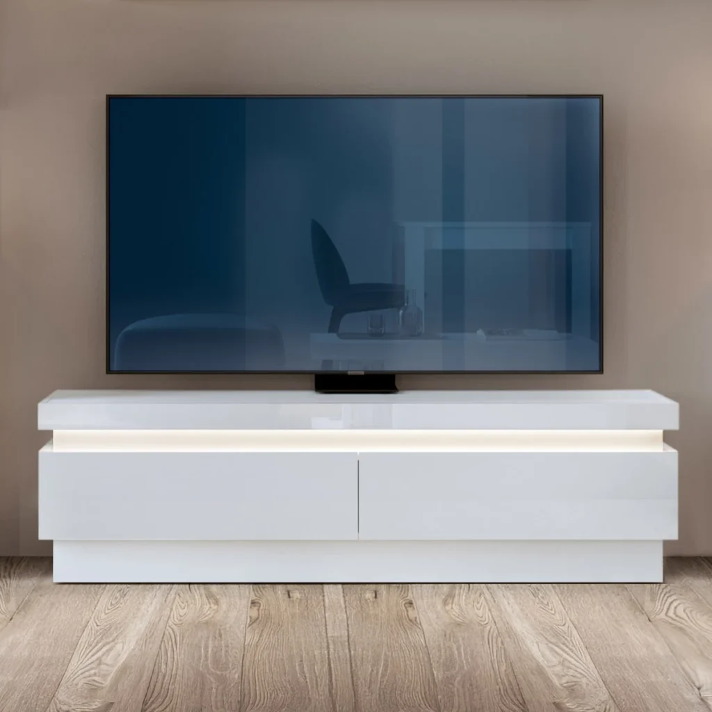 LYON WHITE LYOF01 TV-szekrény – fehér modern TV-szekrény