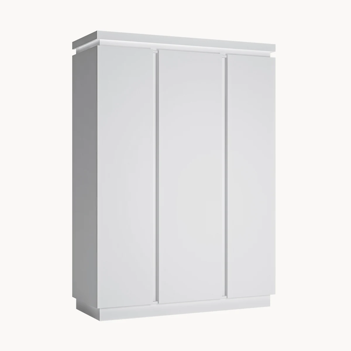 LYON WHITE LYOS102 gardróbszekrény – fehér modern 3 ajtós gardróbszekrény